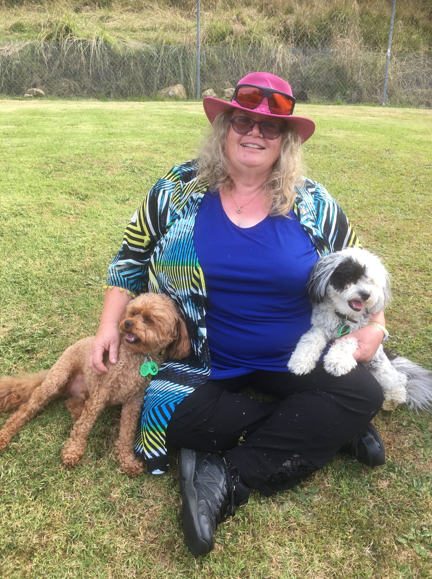 Johanna with dogs